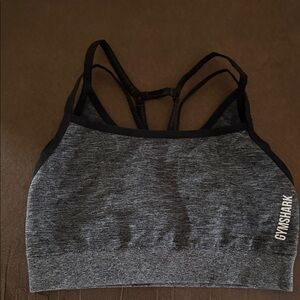 Gymshark Charcoal and Black Sports Bra